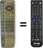 Replacement remote control Panasonic TX-36PF10F