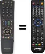 Replacement remote control Sharp LC-32LE705S