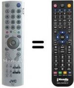 Replacement remote control JVC LT-32DA8BJ / Q
