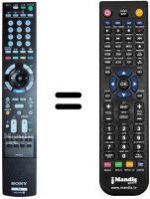 Replacement remote control Sony KDL-46X2000AEP