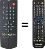 Replacement remote control United UTV4121XNS