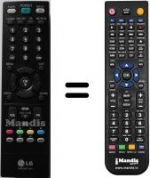 Replacement remote control LG M2362D-PZL