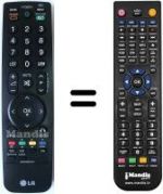 Replacement remote control LG 32LV3400-ZA