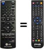 Replacement remote control LG DV647