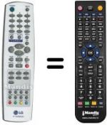 Replacement remote control LG RL32FZ30RQ
