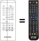 Replacement remote control Mitsubishi CT14MS1ETX-TV