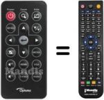 Replacement remote control Optoma ML500
