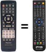 Replacement remote control Pioneer DV535