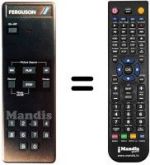 Replacement remote control Thorn FV10B