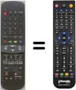 Replacement remote control Panasonic EUR51927