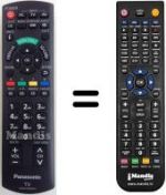 Replacement remote control Panasonic N2QAYB000603