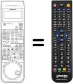 Replacement remote control Aiwa HV-F95AE
