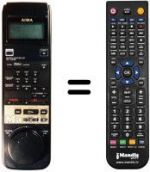 Replacement remote control Aiwa HV-G75