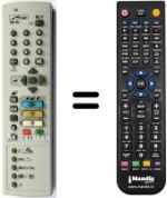 Replacement remote control Metz 84TD88100HT