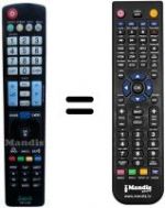 Replacement remote control LG 105-214C