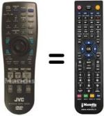 Replacement remote control JVC XV-D701