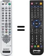 Replacement remote control Sony SLV-SE830B