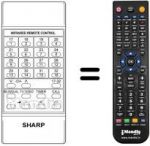 Replacement remote control Sharp RRMCG0293CESA
