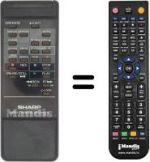 Replacement remote control Sharp RRMCG0412GESA