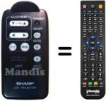 Replacement remote control Sharp XV325P