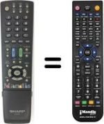 Replacement remote control Sharp LC-42RD2EA
