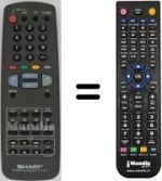 Replacement remote control Sharp 70DS15SN