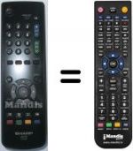 Replacement remote control Sharp LC-20S5EGY