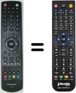 Replacement remote control Sharp RC1910