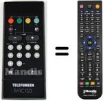 Replacement remote control Telefunken MP142S