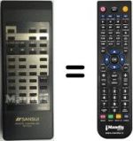 Replacement remote control Sansui RS-1520