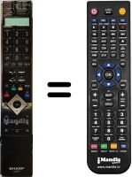 Replacement remote control Sharp LC-42X20S