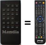 Replacement remote control Sharp RRMCG0549CESA