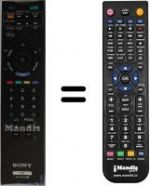 Replacement remote control Sony KDL-40EX600