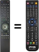 Replacement remote control Grundig VISION326 3931T 2