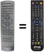 Replacement remote control Roadstar TVD1451LT