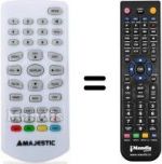 Replacement remote control MAJESTIC TVD-934 TFT