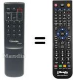 Replacement remote control Toshiba 2312-0954