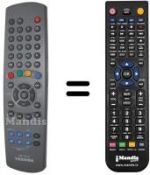 Replacement remote control Toshiba 23306175