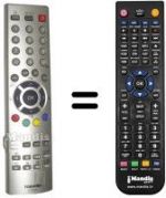 Replacement remote control Toshiba 50VJ33T
