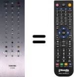 Replacement remote control Toshiba 20VL43P