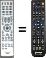 Replacement remote control Toshiba 19DV556DB