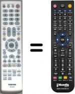 Replacement remote control Toshiba 19DV734G