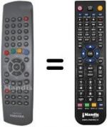Replacement remote control Toshiba 42WH46P