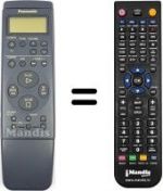 Replacement remote control Panasonic VEQ1866