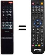 Replacement remote control Toshiba V121S