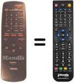 Replacement remote control Toshiba V427G