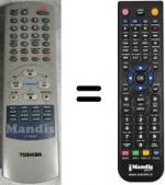 Replacement remote control Toshiba V622EW