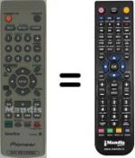 Replacement remote control Pioneer DVR433HS