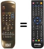 Replacement remote control Xsat CDTV360