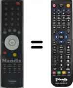 Replacement remote control Toshiba 42WL66Z